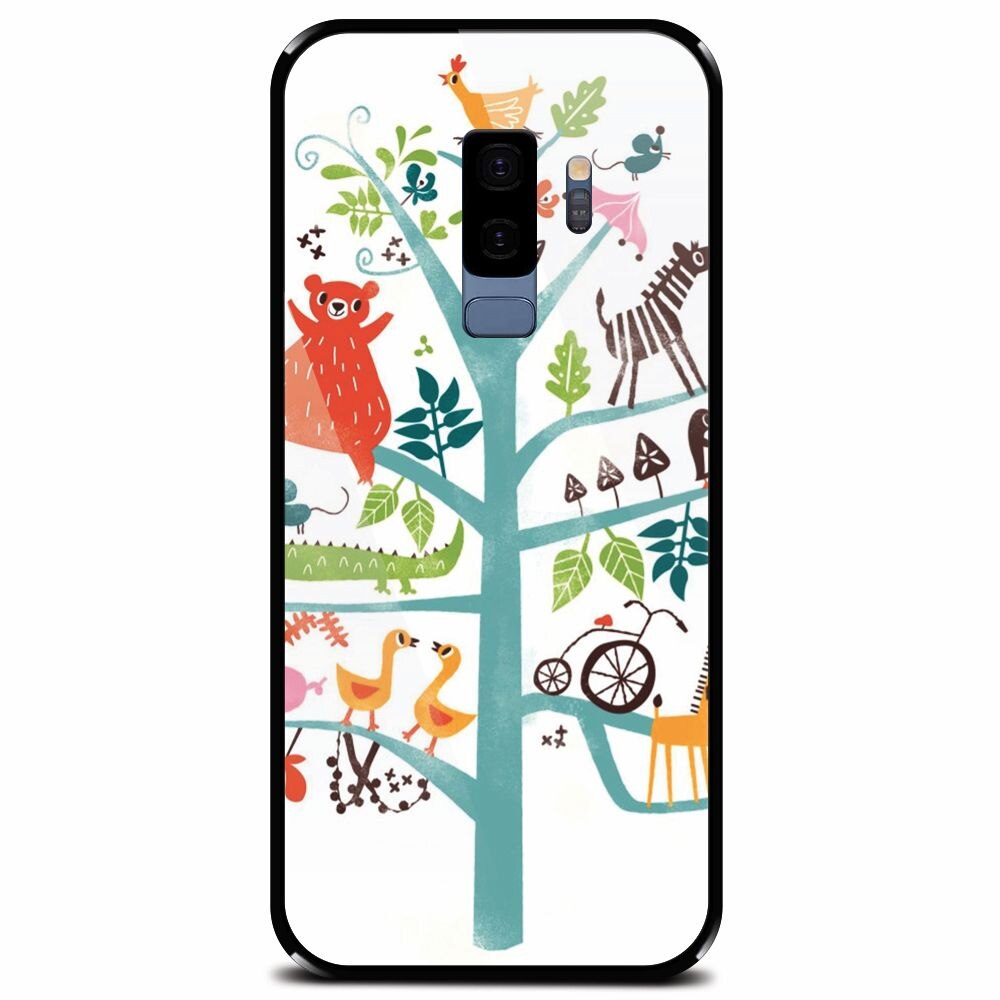Husa din sticla securizata pentru Samsung Galaxy S9 Plus, Tree