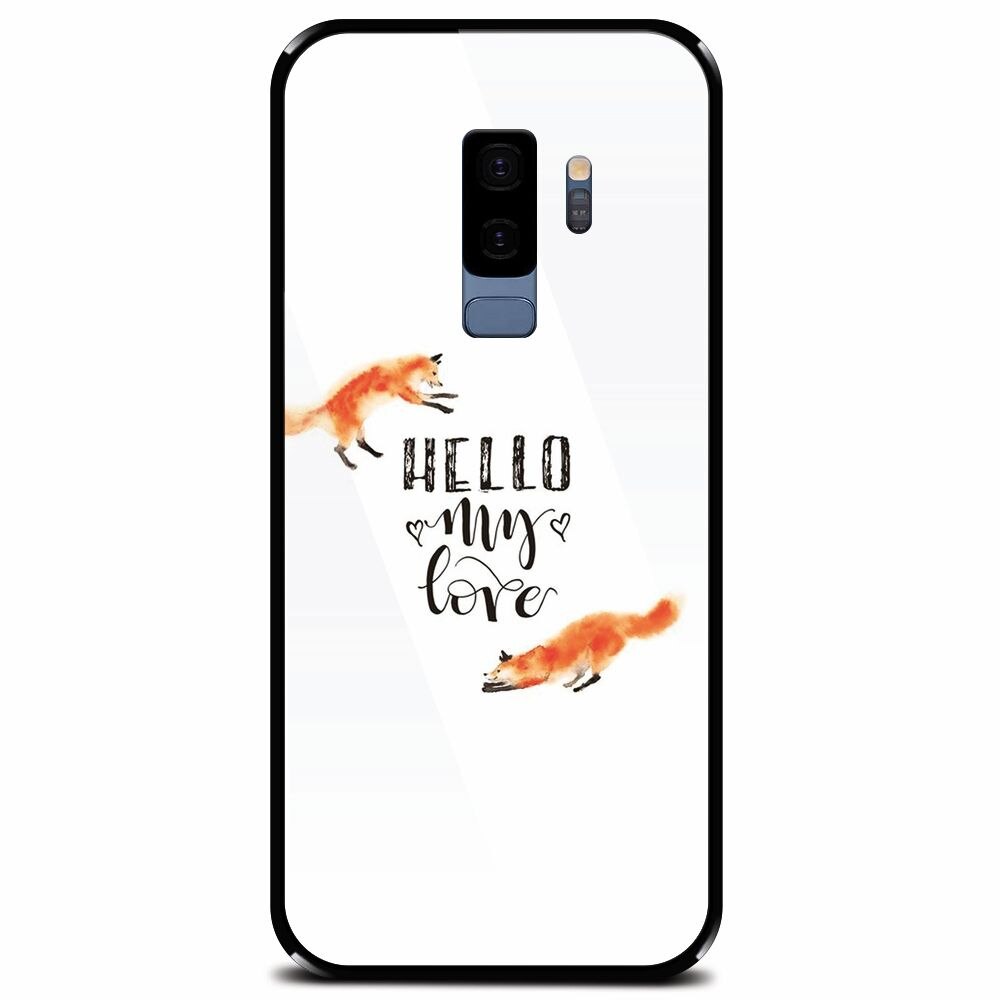 Husa din sticla securizata pentru Samsung Galaxy S9 Plus, Hello My Love