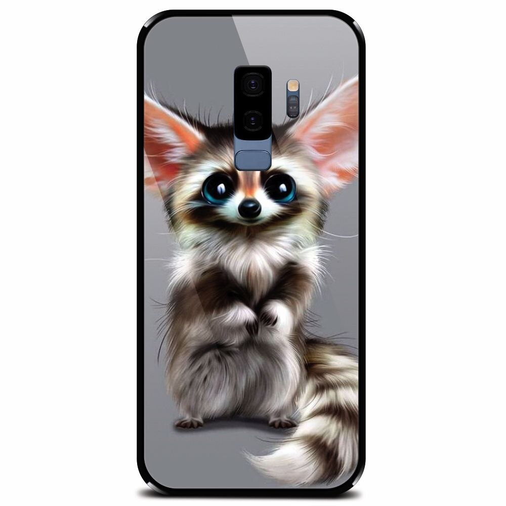 Husa din sticla securizata pentru Samsung Galaxy S9 Plus, Cute Animal 001