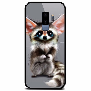 Husa din sticla securizata pentru Samsung Galaxy S9 Plus, Cute Animal 001 Husa din sticla securizata pentru Samsung Galaxy S9 Plus, Cute Animal 001