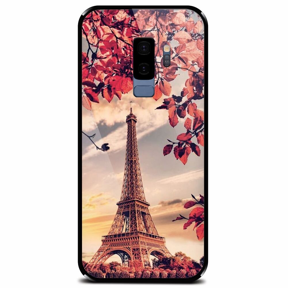 Husa din sticla securizata pentru Samsung Galaxy S9 Plus, Eifel Tower
