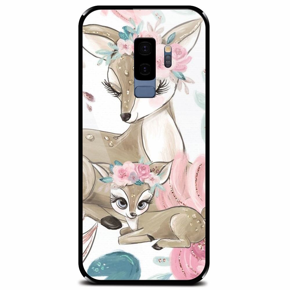 Husa din sticla securizata pentru Samsung Galaxy S9 Plus, Deers