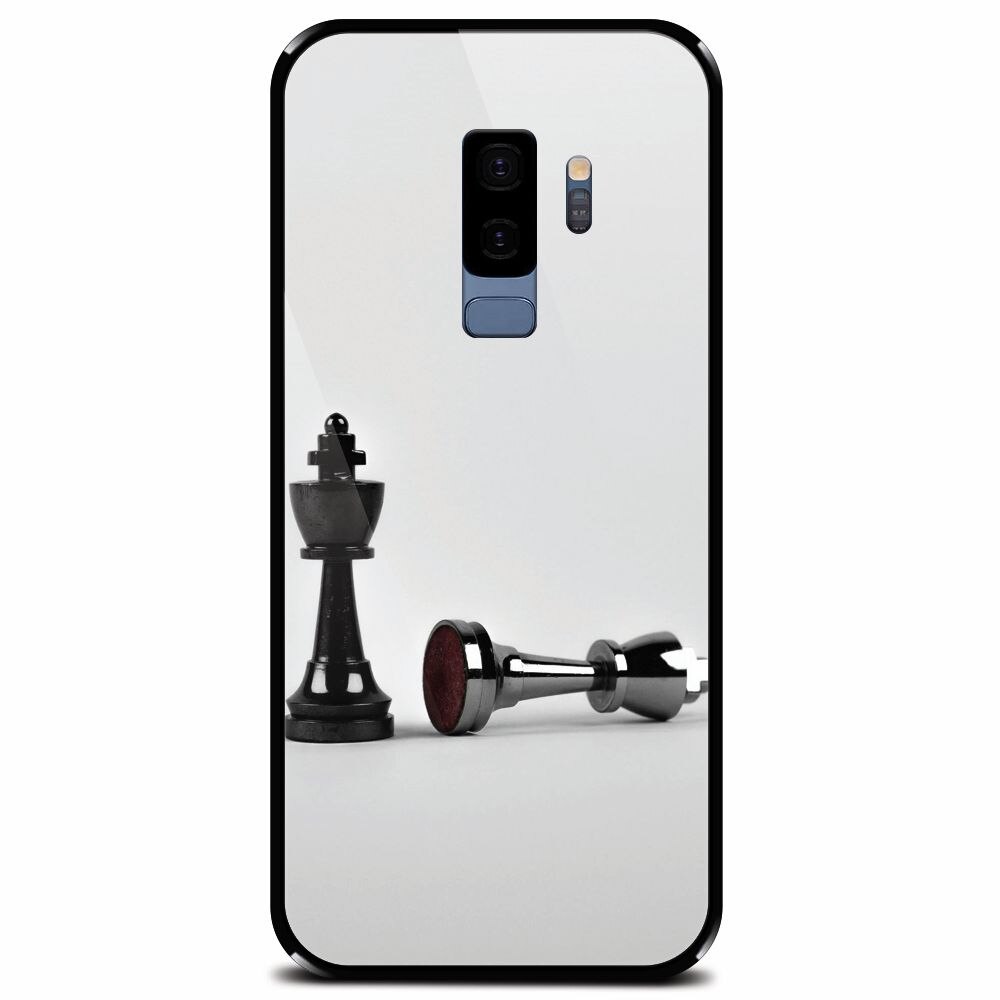 Husa din sticla securizata pentru Samsung Galaxy S9 Plus, Chess