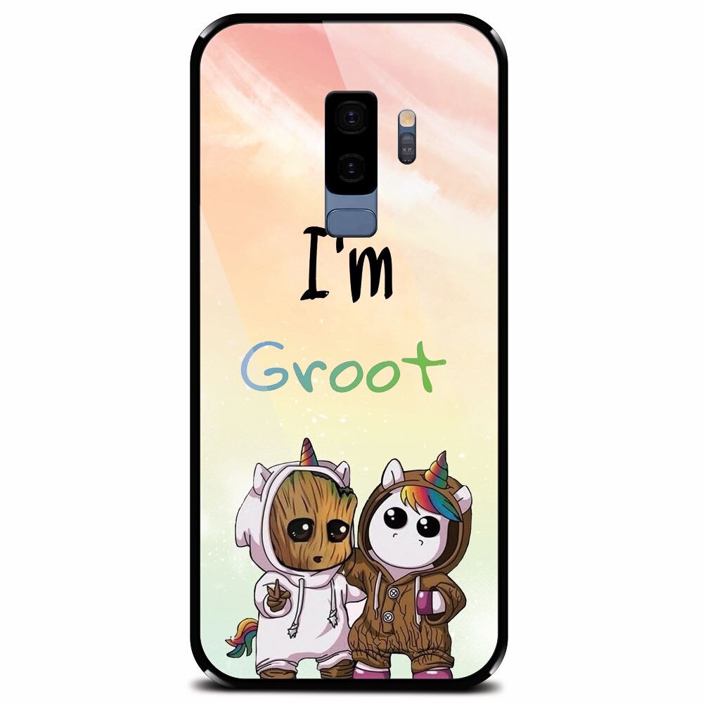 Husa din sticla securizata pentru Samsung Galaxy S9 Plus, Im Groot