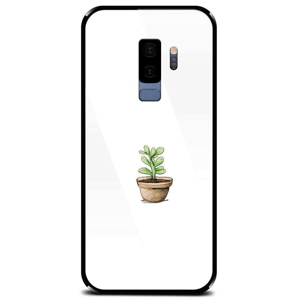 Husa din sticla securizata pentru Samsung Galaxy S9 Plus, Cactus 101