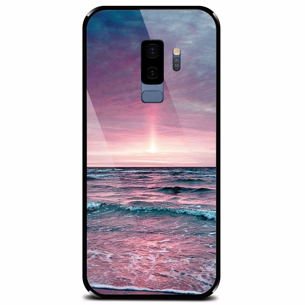 Husa din sticla securizata pentru Samsung Galaxy S9 Plus, Calm Sea