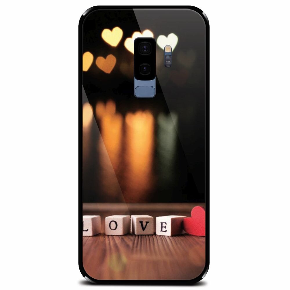 Husa din sticla securizata pentru Samsung Galaxy S9 Plus, Love 003