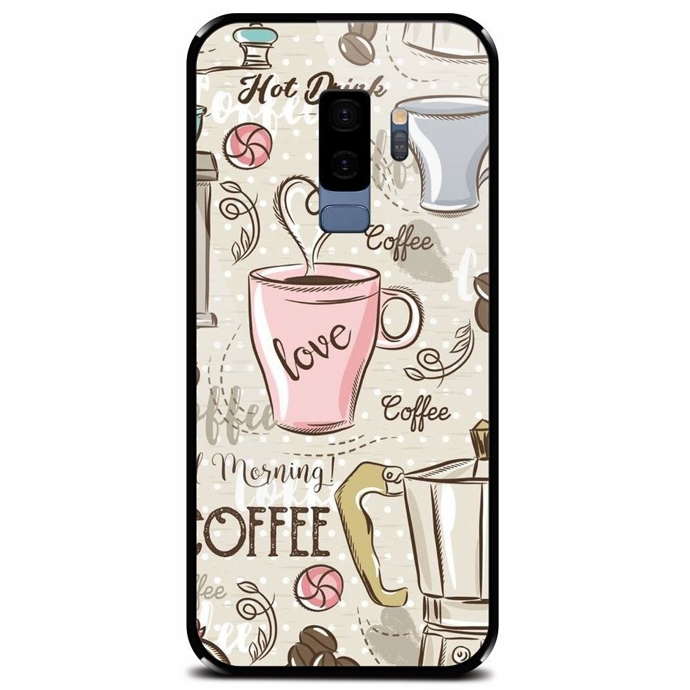 Husa din sticla securizata pentru Samsung Galaxy S9 Plus, Coffe And Donuts
