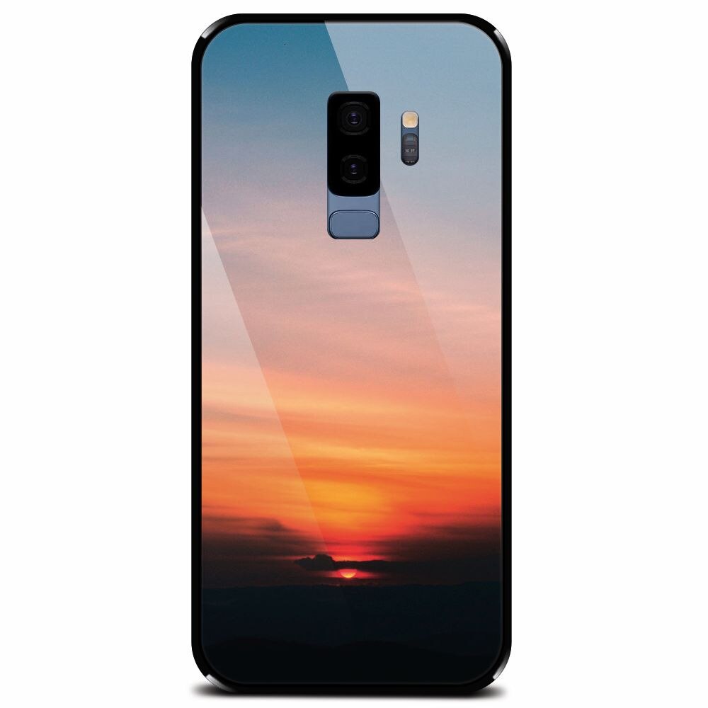 Husa din sticla securizata pentru Samsung Galaxy S9 Plus, Calm Clouds