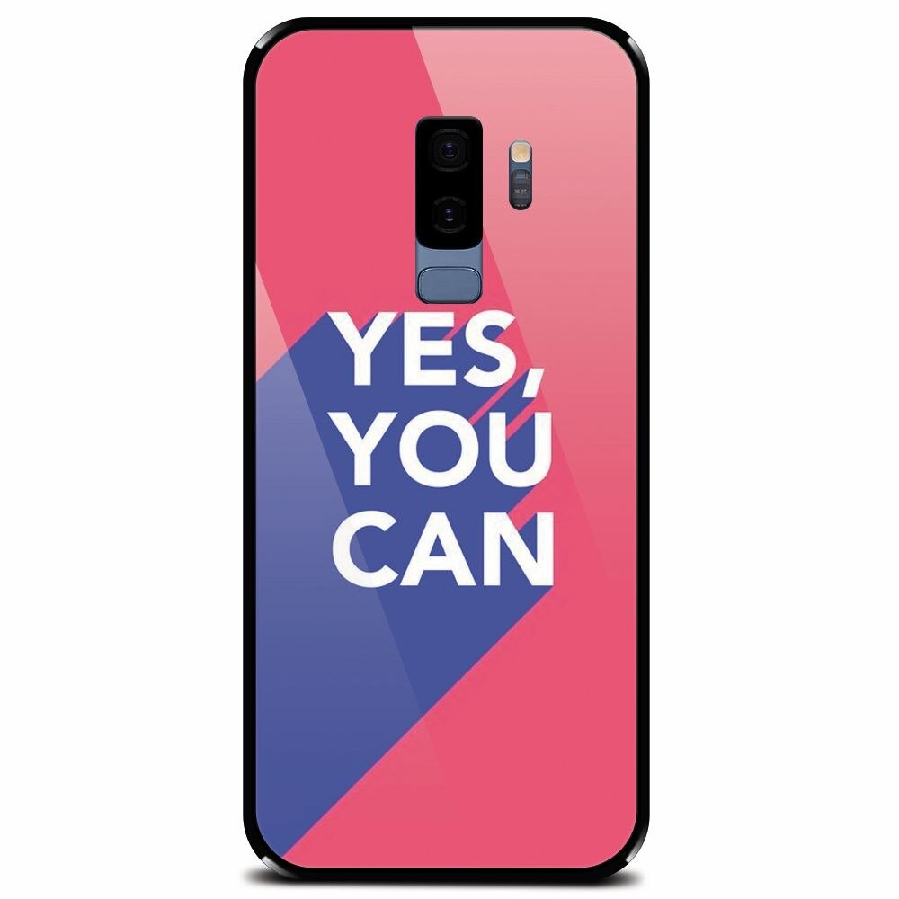Husa din sticla securizata pentru Samsung Galaxy S9 Plus, Yes You Can