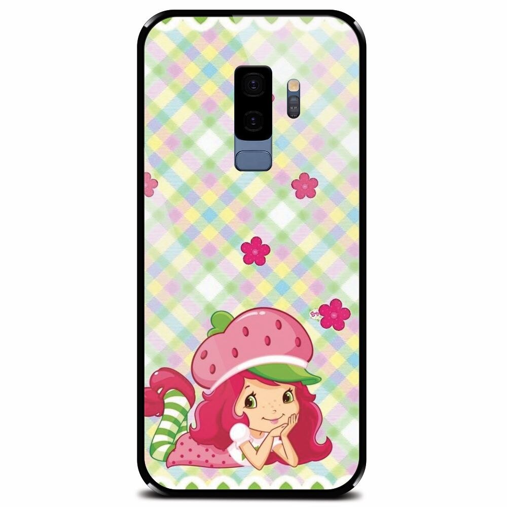 Husa din sticla securizata pentru Samsung Galaxy S9 Plus, Strawberry Girl