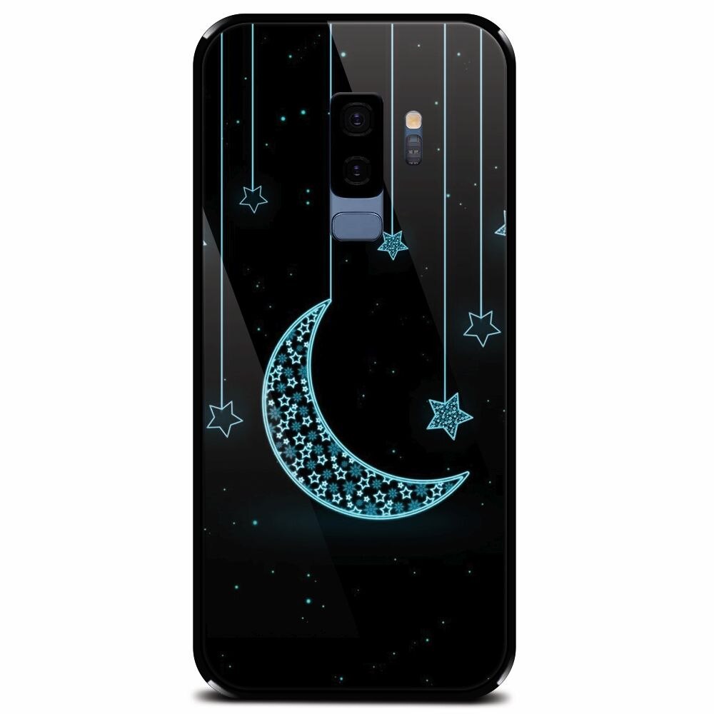 Husa din sticla securizata pentru Samsung Galaxy S9 Plus, Moon