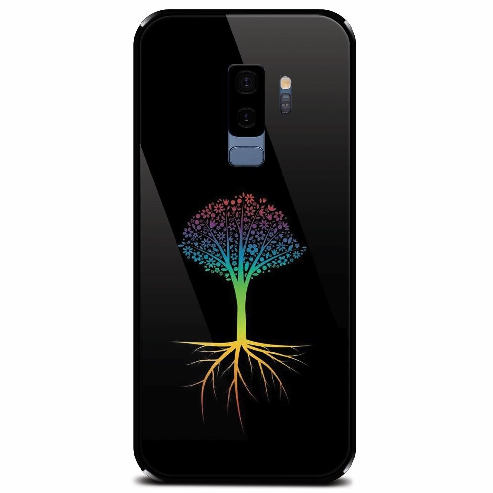 Husa din sticla securizata pentru Samsung Galaxy S9 Plus, Tree 001