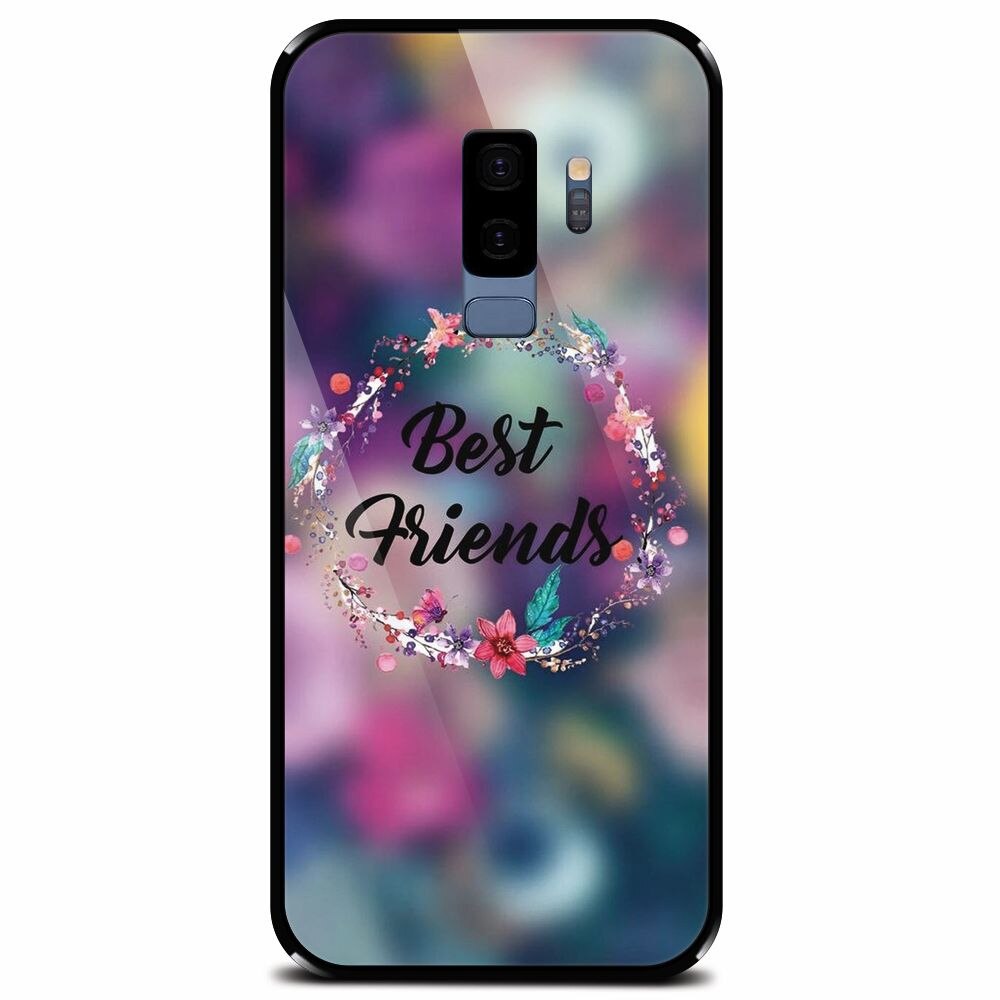 Husa din sticla securizata pentru Samsung Galaxy S9 Plus, Best Friends 101