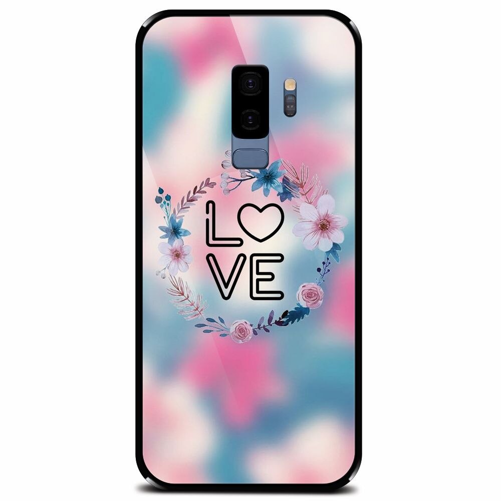 Husa din sticla securizata pentru Samsung Galaxy S9 Plus, Love 001