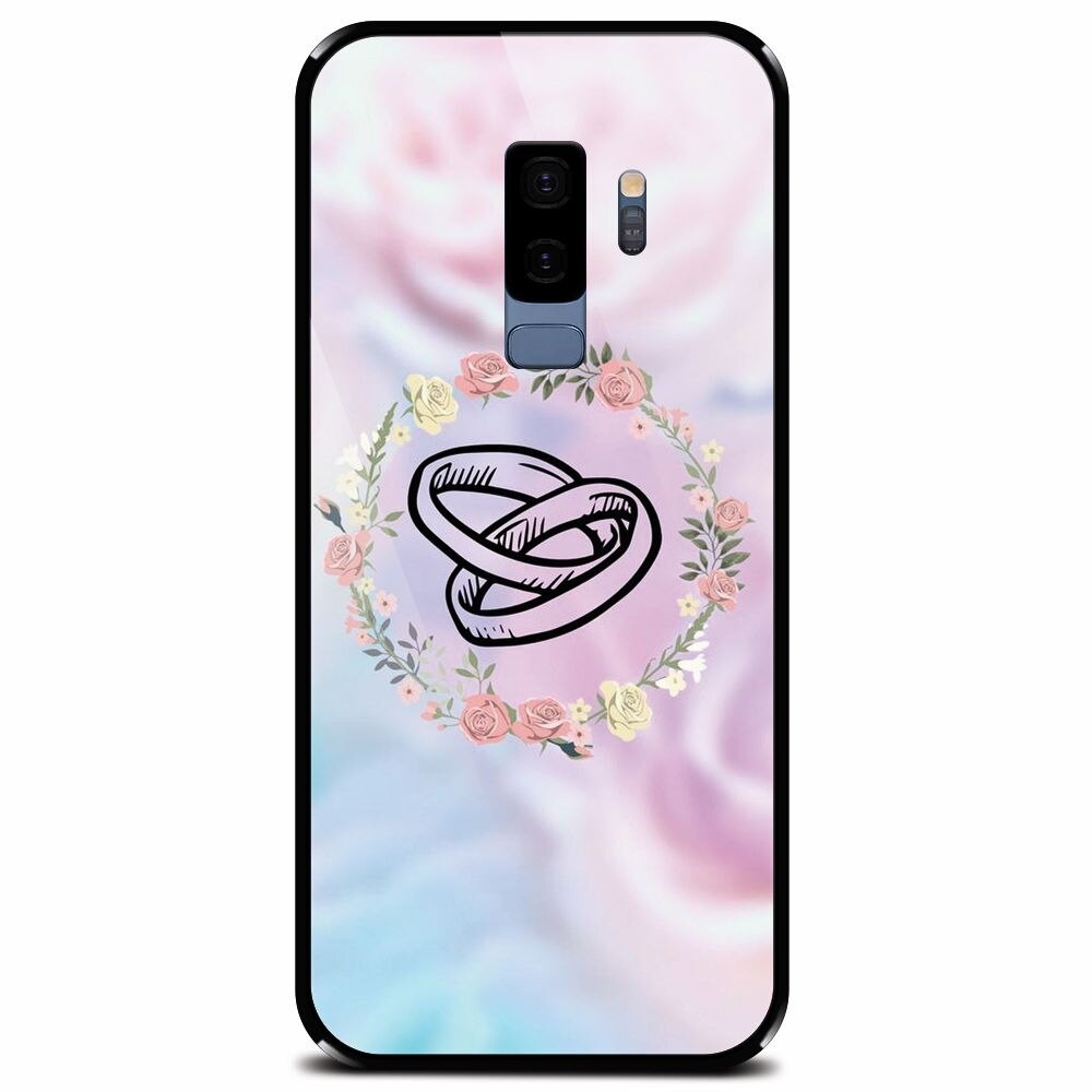 Husa din sticla securizata pentru Samsung Galaxy S9 Plus, Rings