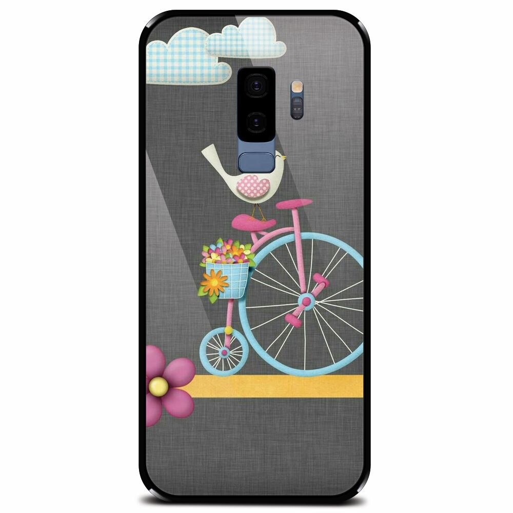 Husa din sticla securizata pentru Samsung Galaxy S9 Plus, Bird