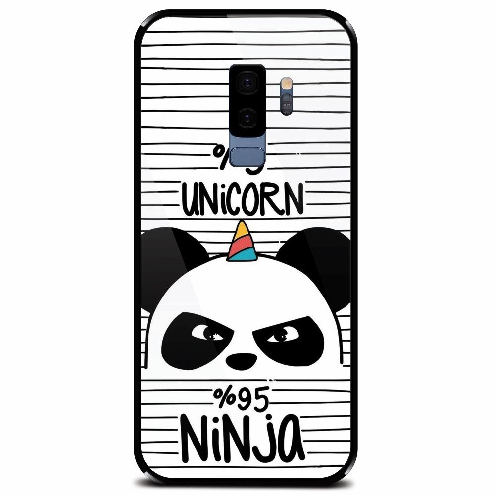 Husa din sticla securizata pentru Samsung Galaxy S9 Plus, Unicorn Ninja