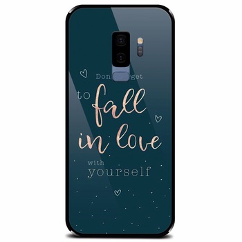 Husa din sticla securizata pentru Samsung Galaxy S9 Plus, Fall In Love Husa din sticla securizata pentru Samsung Galaxy S9 Plus, Fall In Love
