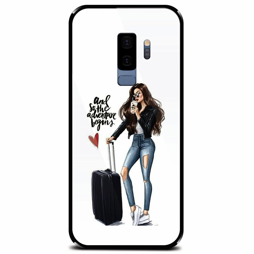 Husa din sticla securizata pentru Samsung Galaxy S9 Plus, And So The Adventure Begins