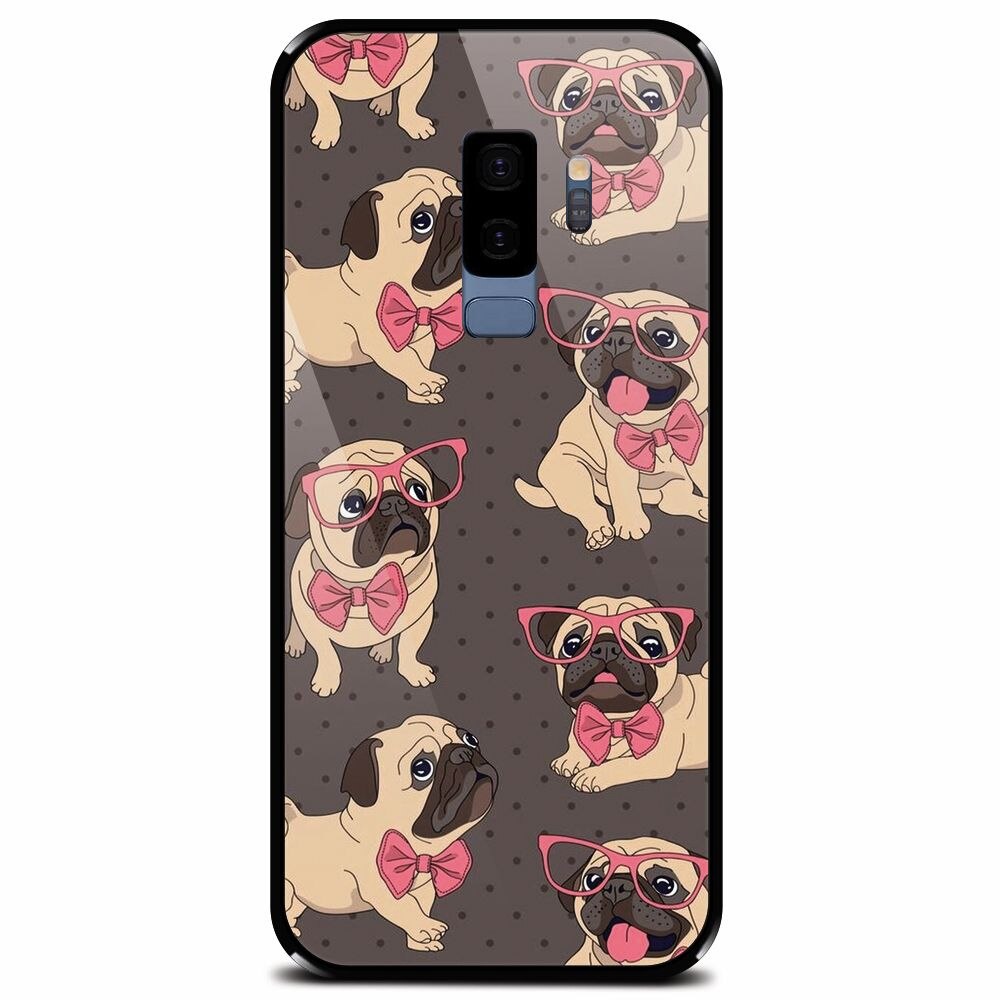 Husa din sticla securizata pentru Samsung Galaxy S9 Plus, Pretty Puppy