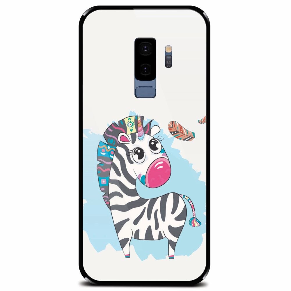 Husa din sticla securizata pentru Samsung Galaxy S9 Plus, Zebra