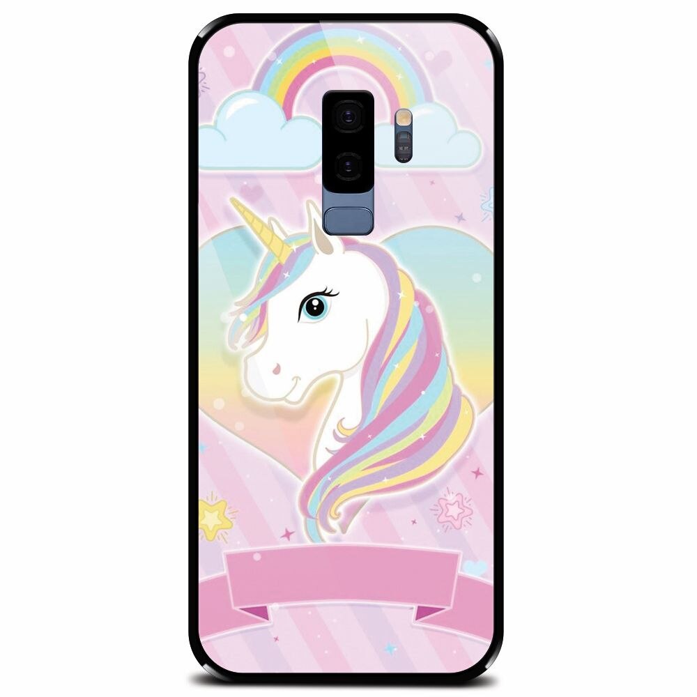 Husa din sticla securizata pentru Samsung Galaxy S9 Plus, Ponny Personalizat
