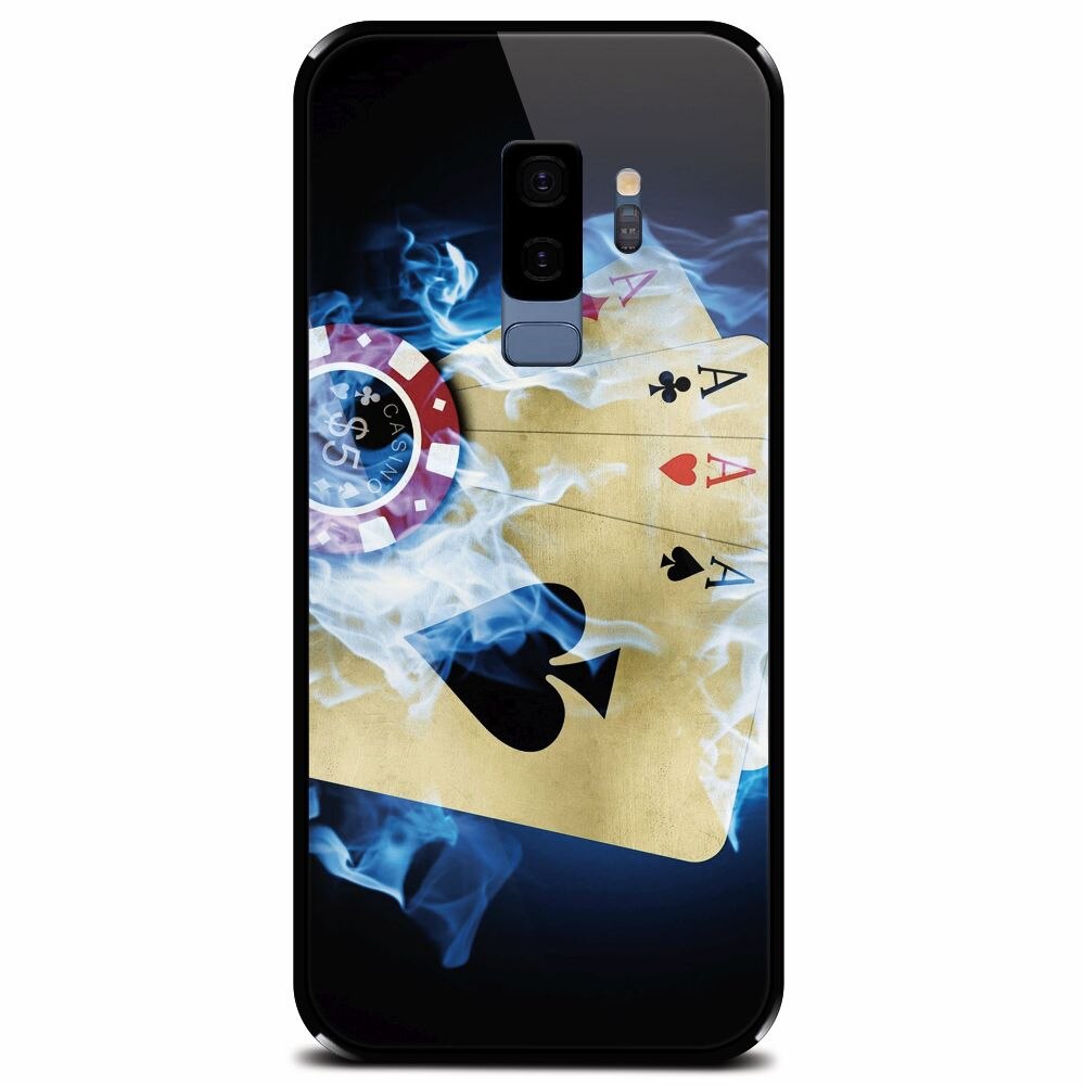 Husa din sticla securizata pentru Samsung Galaxy S9 Plus, Casino