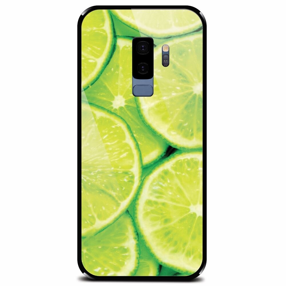 Husa din sticla securizata pentru Samsung Galaxy S9 Plus, Lime