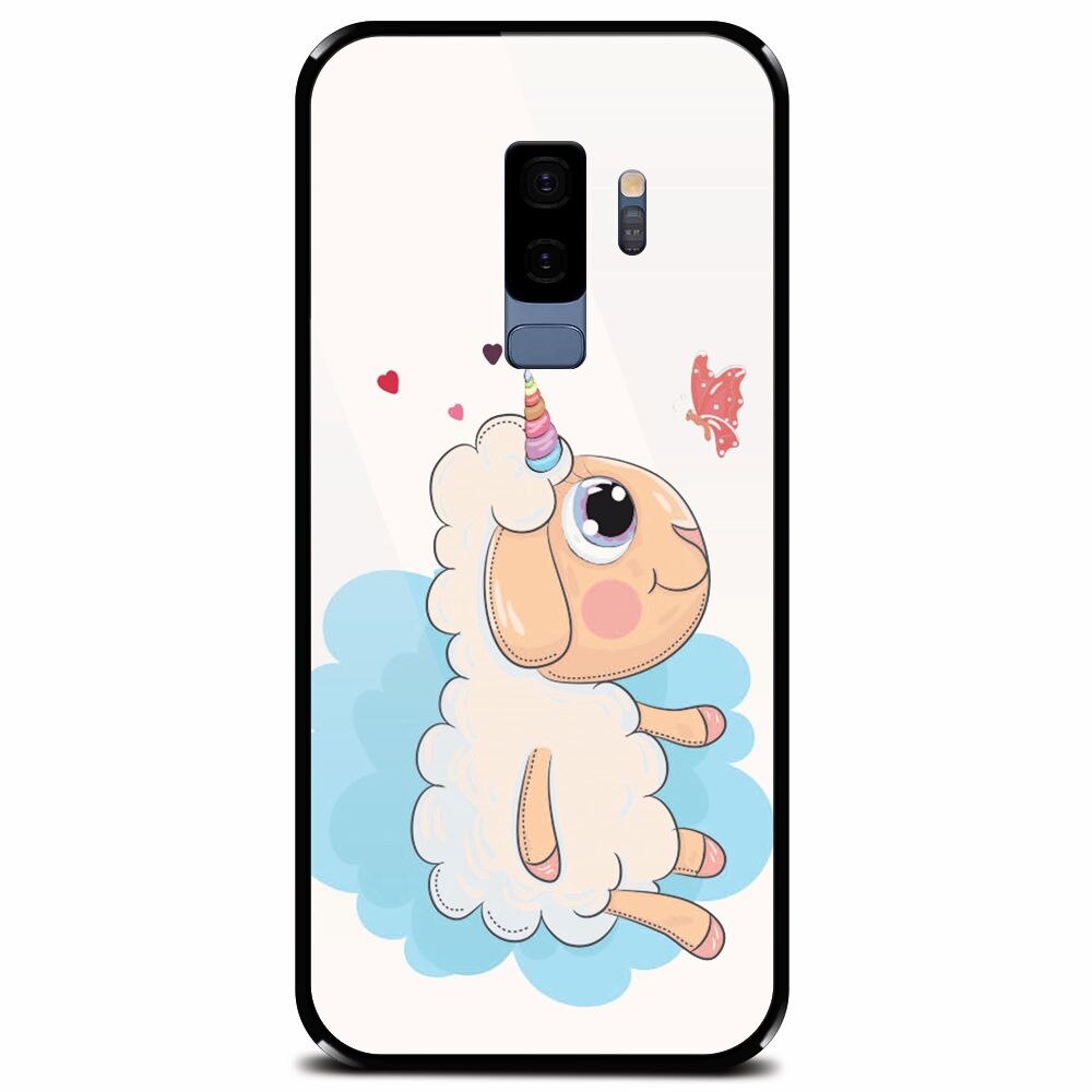 Husa din sticla securizata pentru Samsung Galaxy S9 Plus, Sheep Star