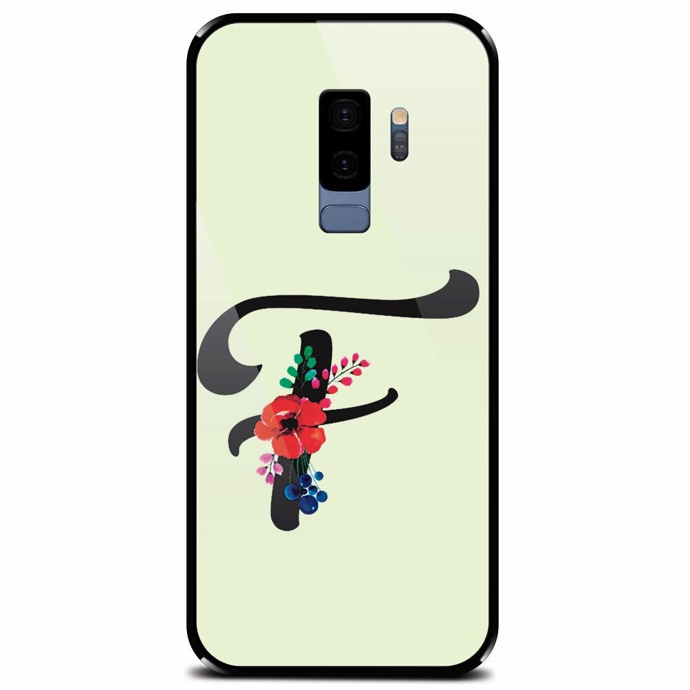 Husa din sticla securizata pentru Samsung Galaxy S9 Plus, Litera F