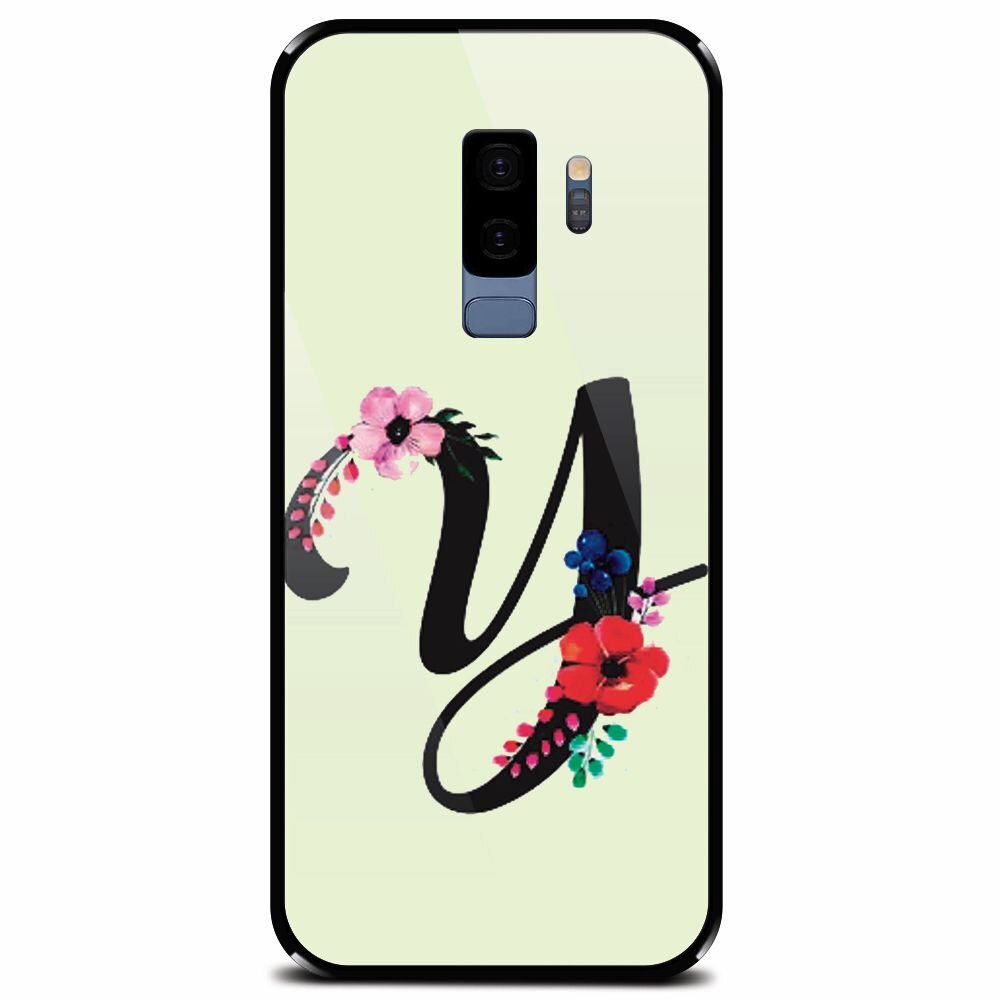Husa din sticla securizata pentru Samsung Galaxy S9 Plus, Litera Y