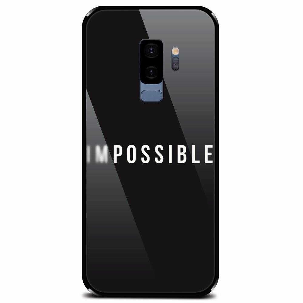 Husa din sticla securizata pentru Samsung Galaxy S9 Plus, Impossible