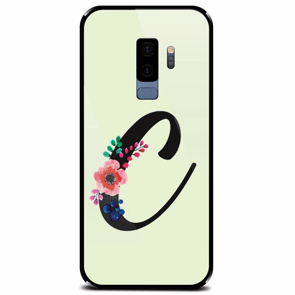 Husa din sticla securizata pentru Samsung Galaxy S9 Plus, Litera C
