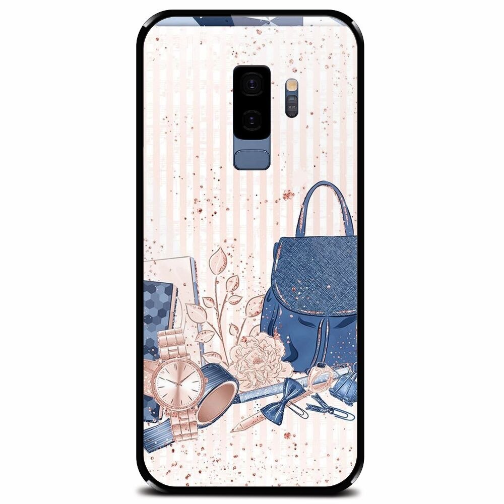 Husa din sticla securizata pentru Samsung Galaxy S9 Plus, Girl Accesories