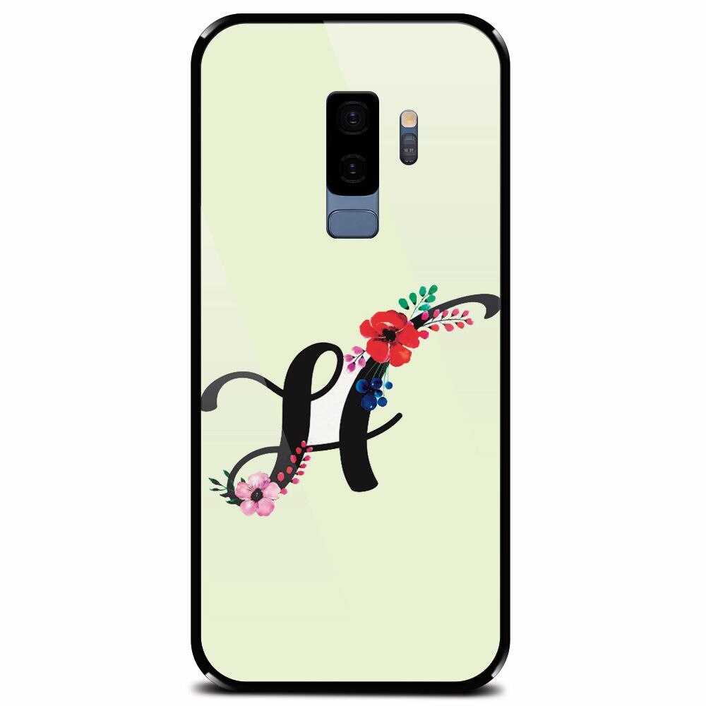 Husa din sticla securizata pentru Samsung Galaxy S9 Plus, Litera H