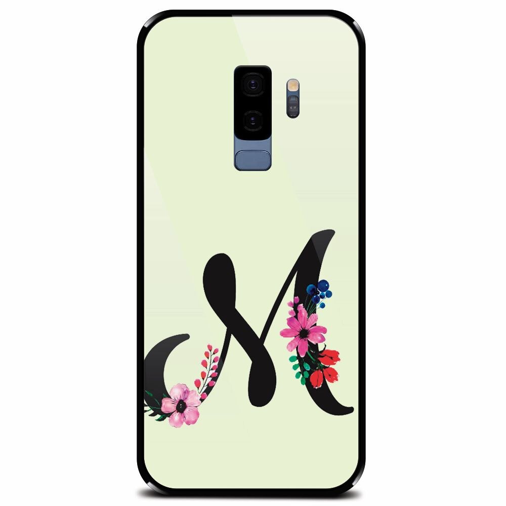 Husa din sticla securizata pentru Samsung Galaxy S9 Plus, Litera M