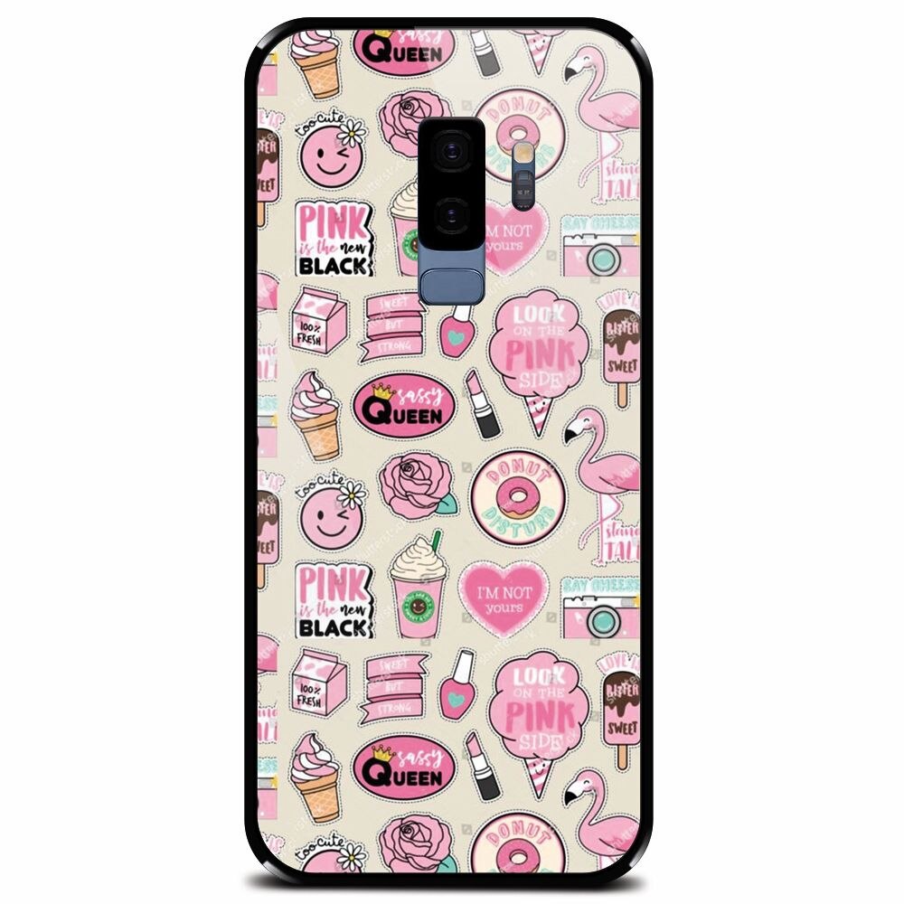 Husa din sticla securizata pentru Samsung Galaxy S9 Plus, Sassy Queen