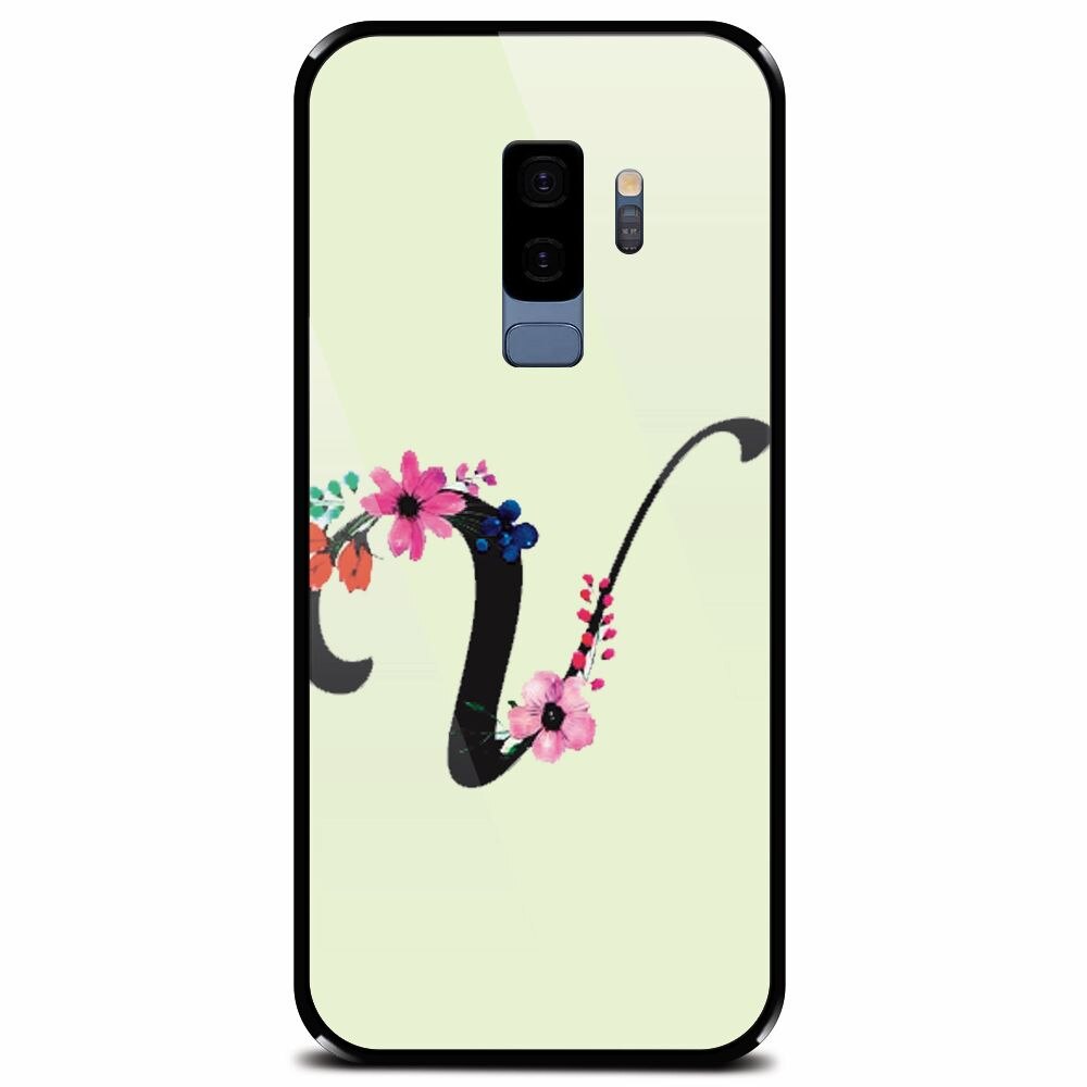 Husa din sticla securizata pentru Samsung Galaxy S9 Plus, Litera V