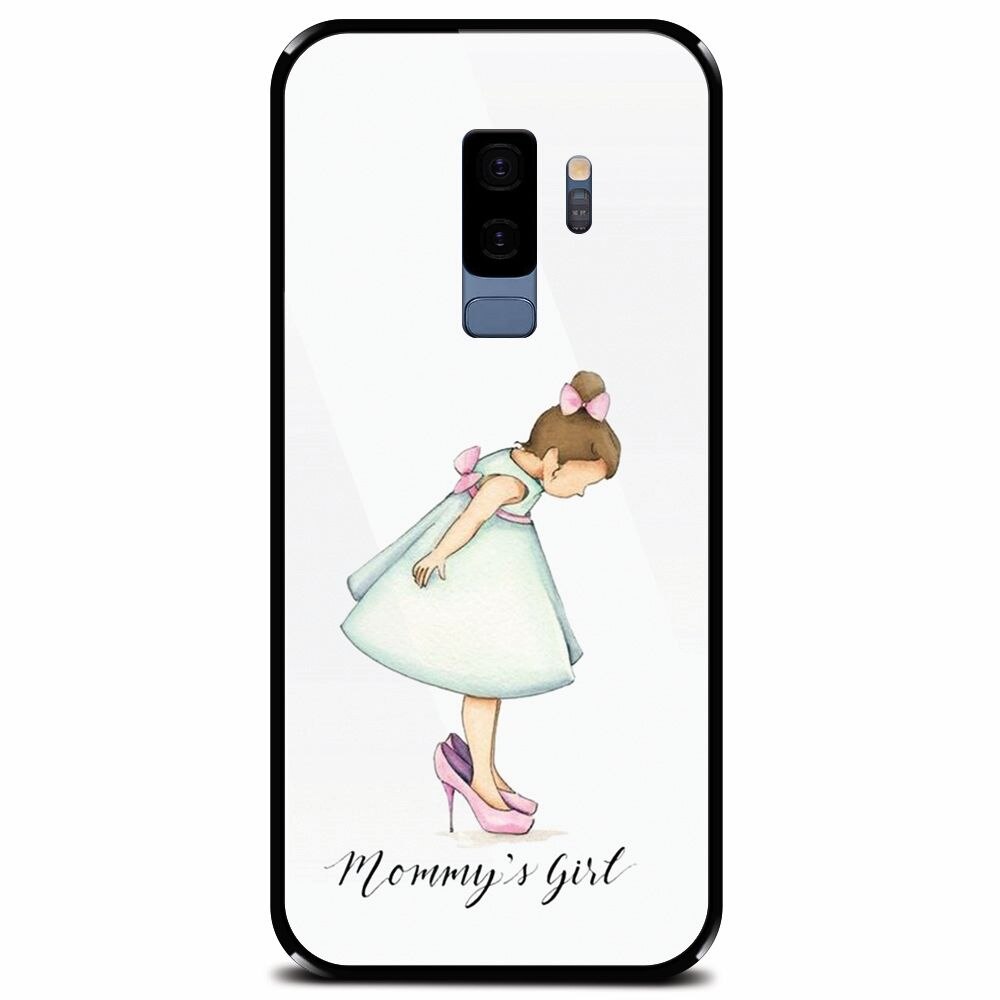 Husa din sticla securizata pentru Samsung Galaxy S9 Plus, Mommy's Girl