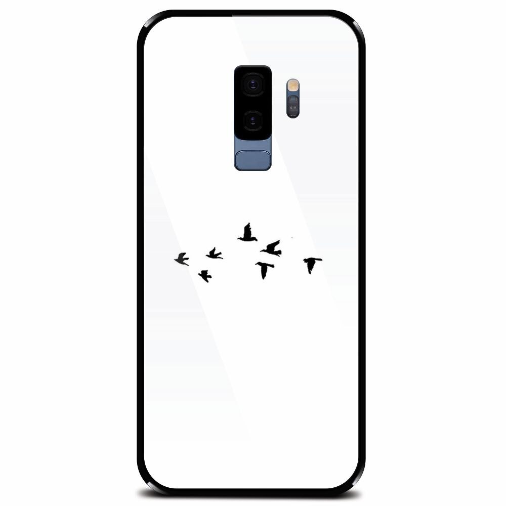 Husa din sticla securizata pentru Samsung Galaxy S9 Plus, Birds
