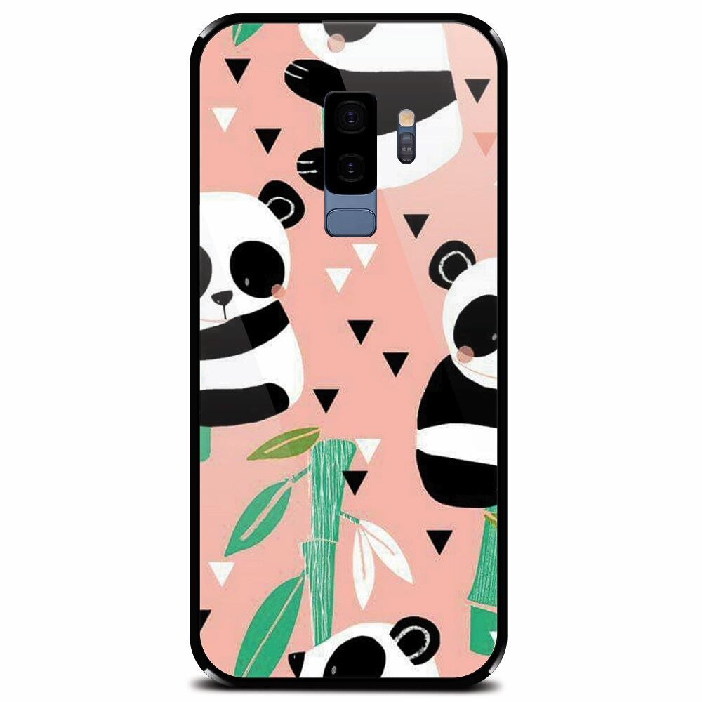 Husa din sticla securizata pentru Samsung Galaxy S9 Plus, Baby Panda 001
