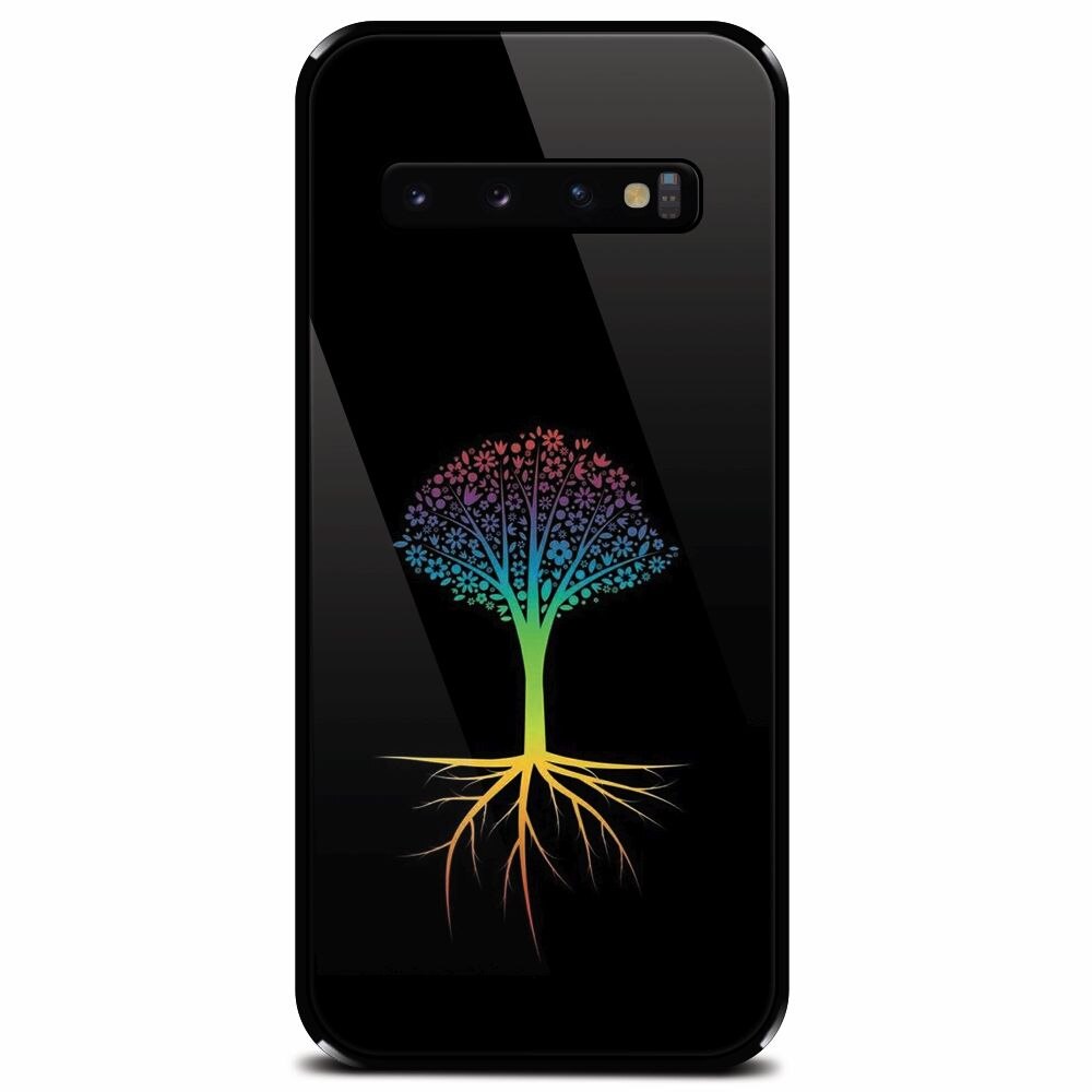 Husa din sticla securizata pentru Samsung Galaxy S10 Plus, Tree 001