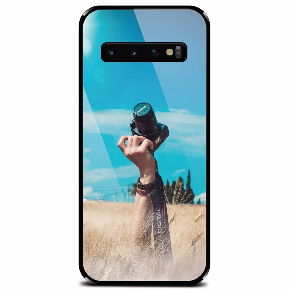 Husa din sticla securizata pentru Samsung Galaxy S10, Camera