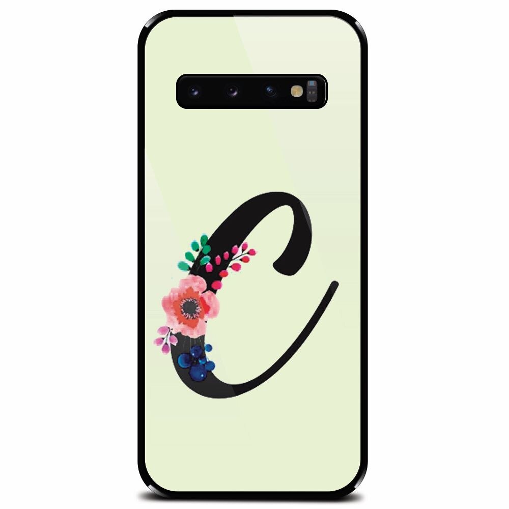Husa din sticla securizata pentru Samsung Galaxy S10 Plus, Litera C
