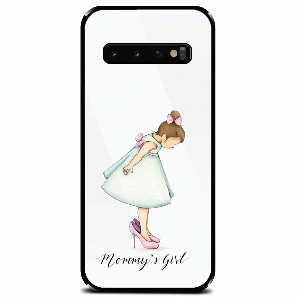 Husa din sticla securizata pentru Samsung Galaxy S10 Plus, Mommy's Girl