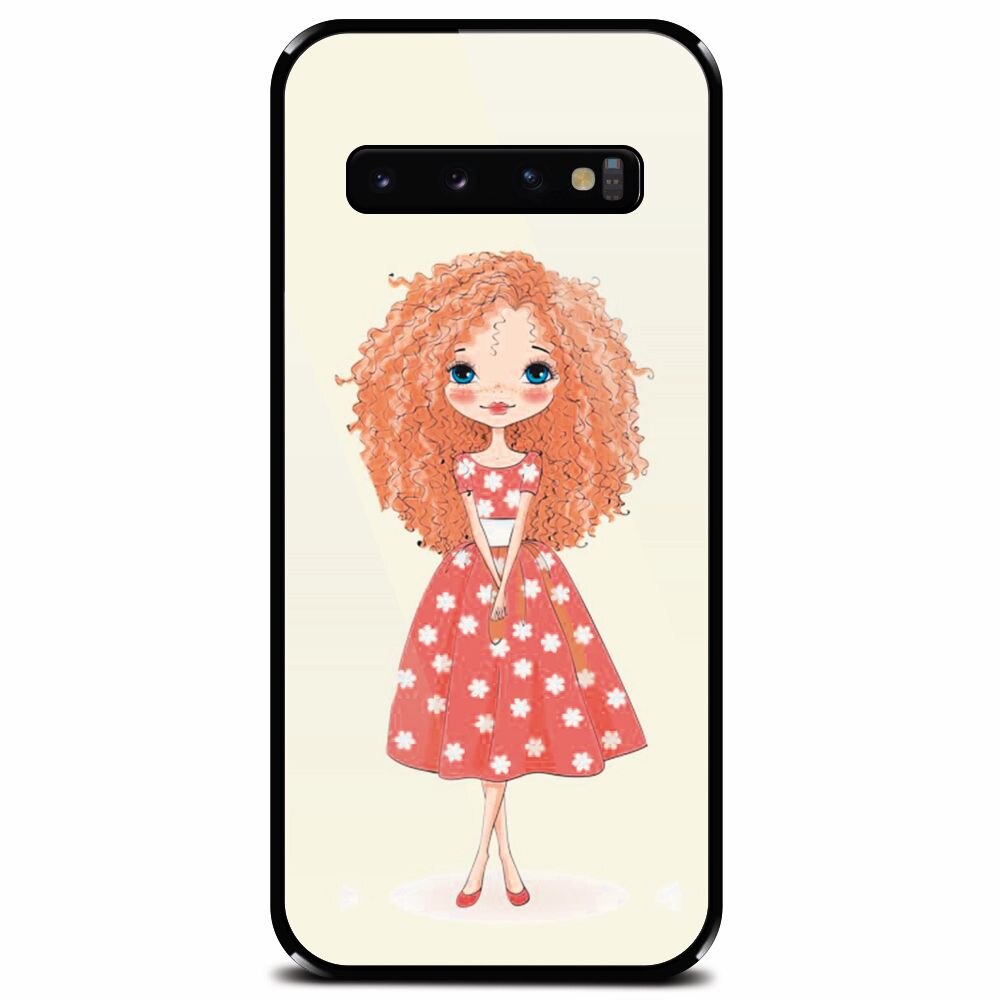 Husa din sticla securizata pentru Samsung Galaxy S10 Plus, Sweet Little Girl