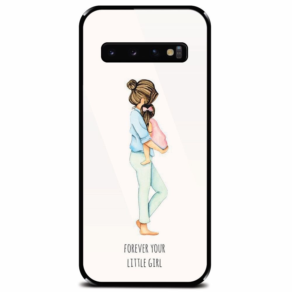Husa din sticla securizata pentru Samsung Galaxy S10, Forever Little Girl