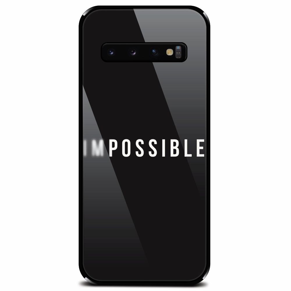 Husa din sticla securizata pentru Samsung Galaxy S10 Plus, Impossible