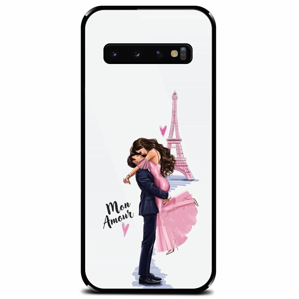 Husa din sticla securizata pentru Samsung Galaxy S10 Plus, Paris Love Mon Amour
